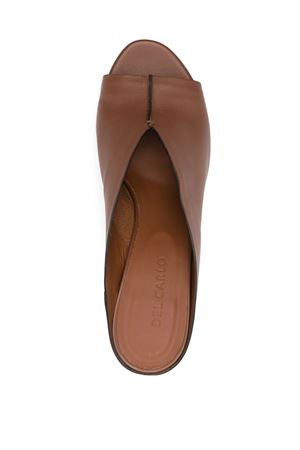 Brown leather mules DEL CARLO | 11725CANNELLA